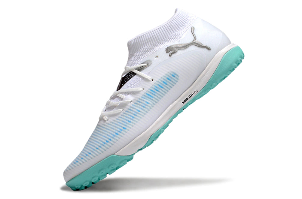 Chuteira Puma Future 8 Match Society - Branco/Azul