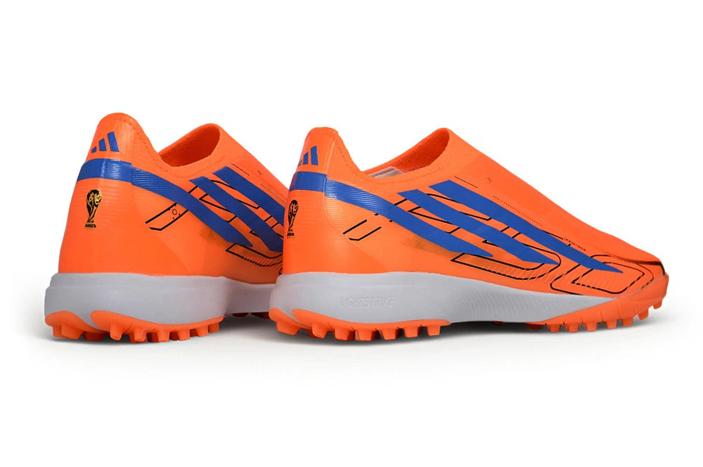 Chuteira Adidas F50 Hyperfast Laceless TF - Laranja