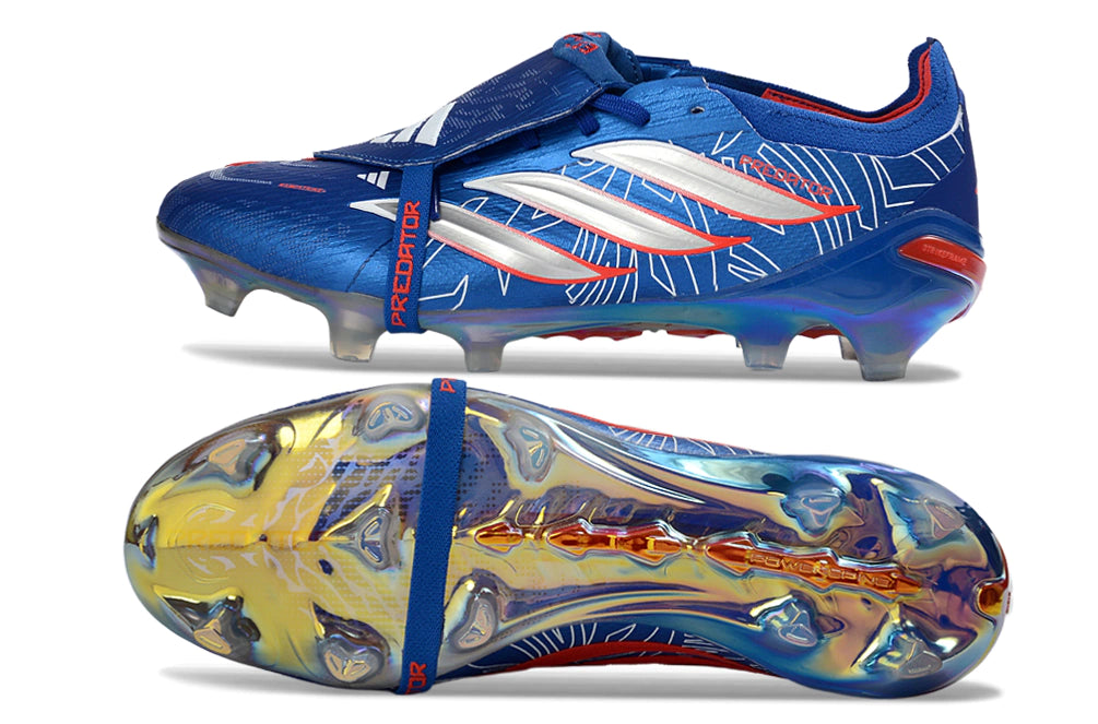 Chuteira Adidas Predator Tongue 26 Elite FG - Azul