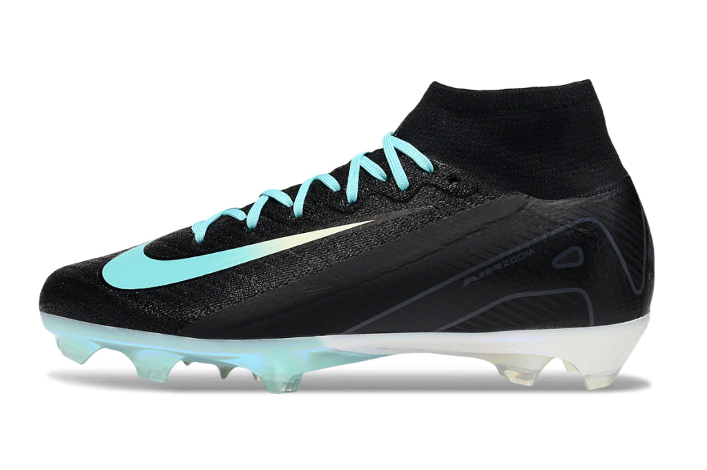 Chuteira Nike Air Zoom Mercurial Superfly 10 Elite Campo - Preto/Azul