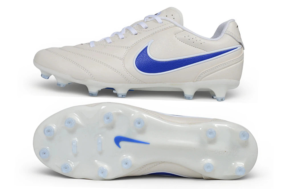Chuteira Nike Tiempo Ligera Pro FG - Branco/Azul