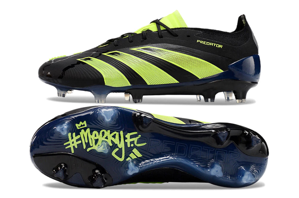 Chuteira Adidas Predator Elite Campo FG - Preto/Verde