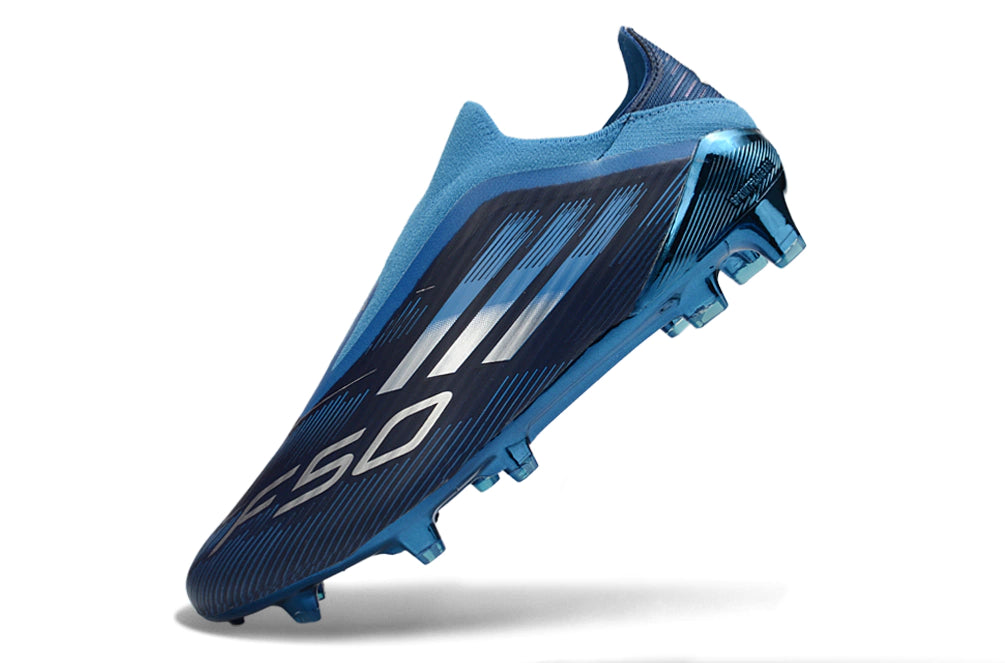 Chuteira Adidas F50 X Laceless Campo - Preto/Azul