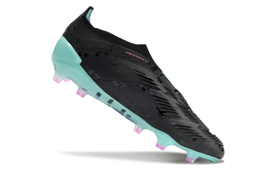 Chuteira Adidas Predstrike Elite Laceless Campo - Preto/Azul