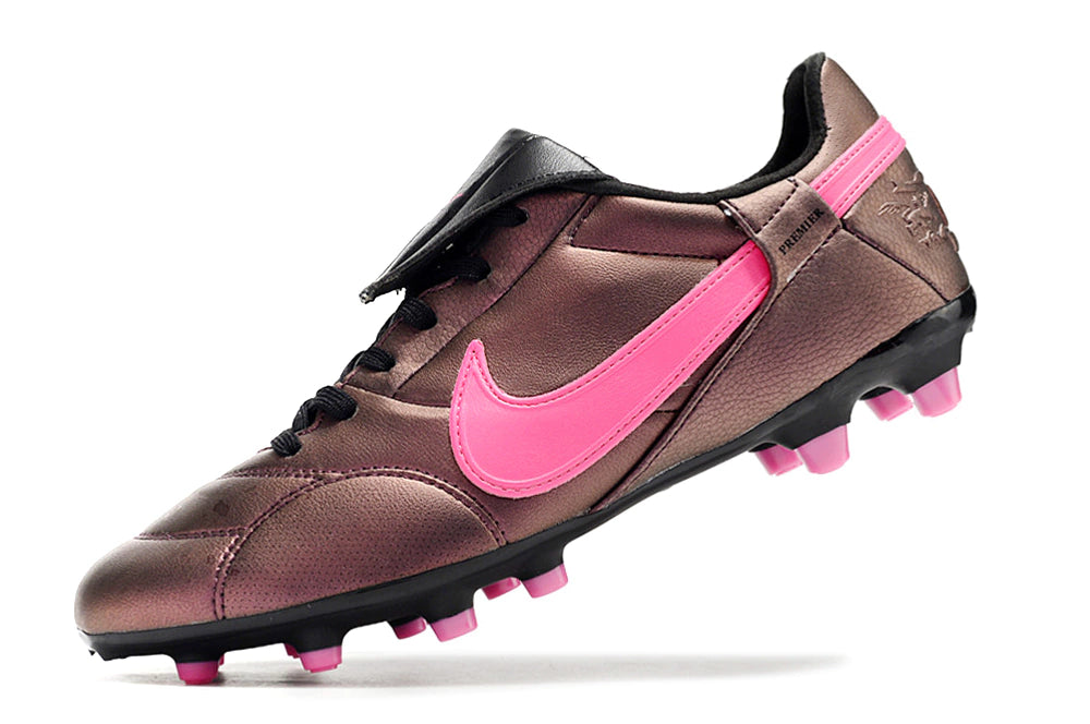 Chuteira Nike Premier 3 FG - Marrom/Rosa