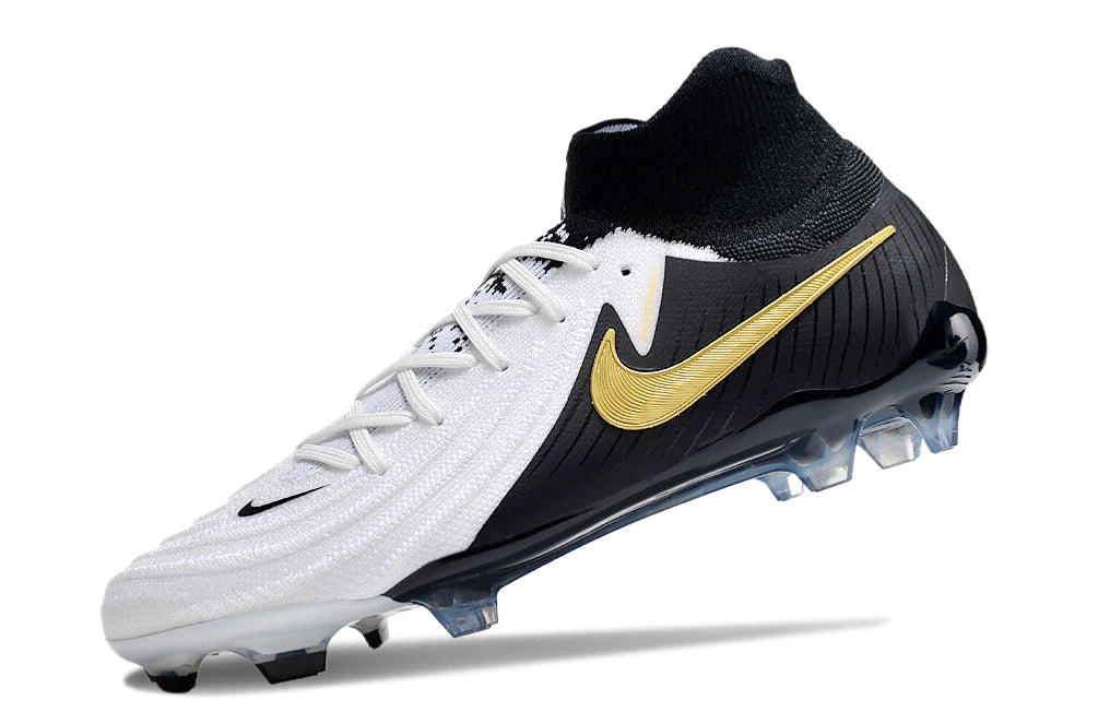 Chuteira Nike Campo Phantom Luna 2 Elite Campo FG - Branco/Preto