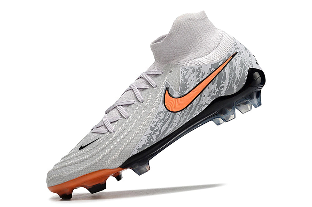 Chuteira Nike Campo Phantom Luna 2 Elite Campo FG - Cinza/Laranja