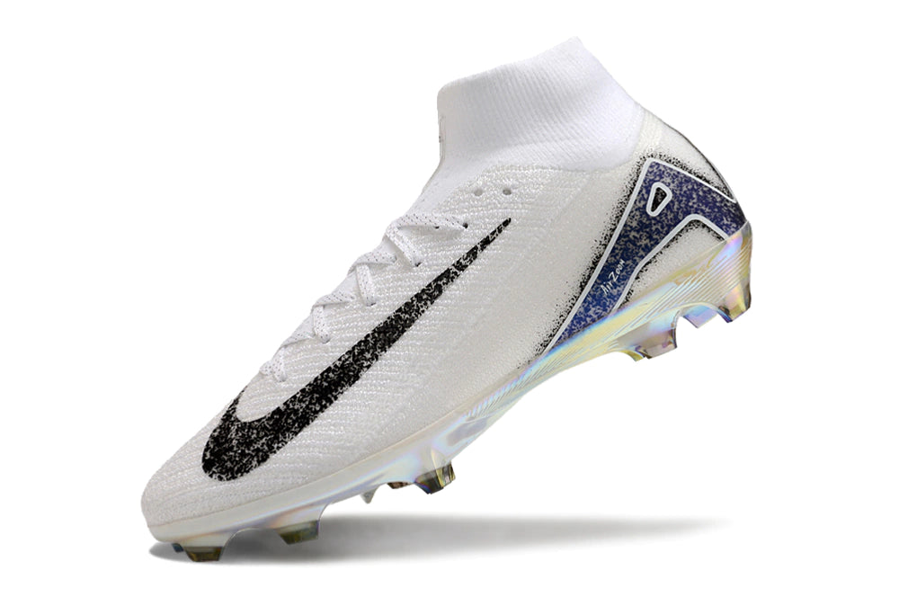 Chuteira Nike Air Zoom Mercurial Superfly 10 Elite Campo - Branco/Preto