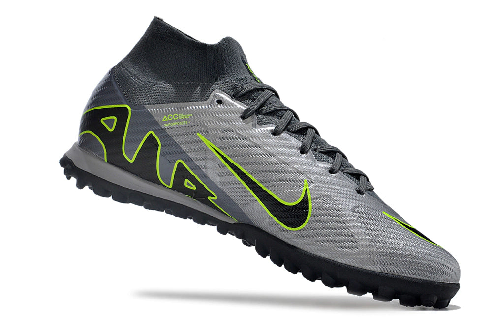 Chuteira Nike Mercurial Superfly 9 Elite Society - Cinza/Verde