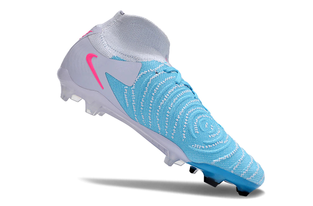 Chuteira Nike Campo Phantom Luna 2 Elite Campo FG - Branco/Rosa/Azul