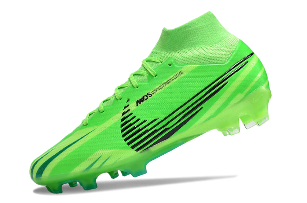 Chuteira Nike Air Zoom Mercurial Superfly 9 Elite Campo - Verde/Preto