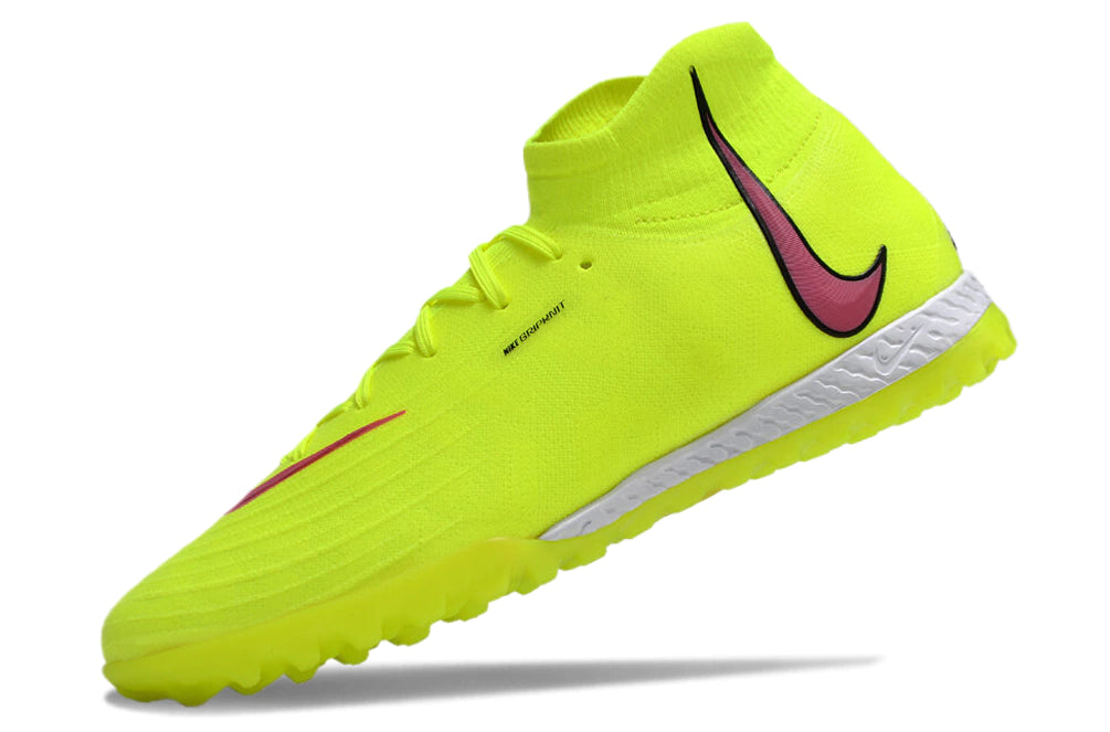 Chuteira Nike React Phantom Luna Elite Society - Verde-/Rosa