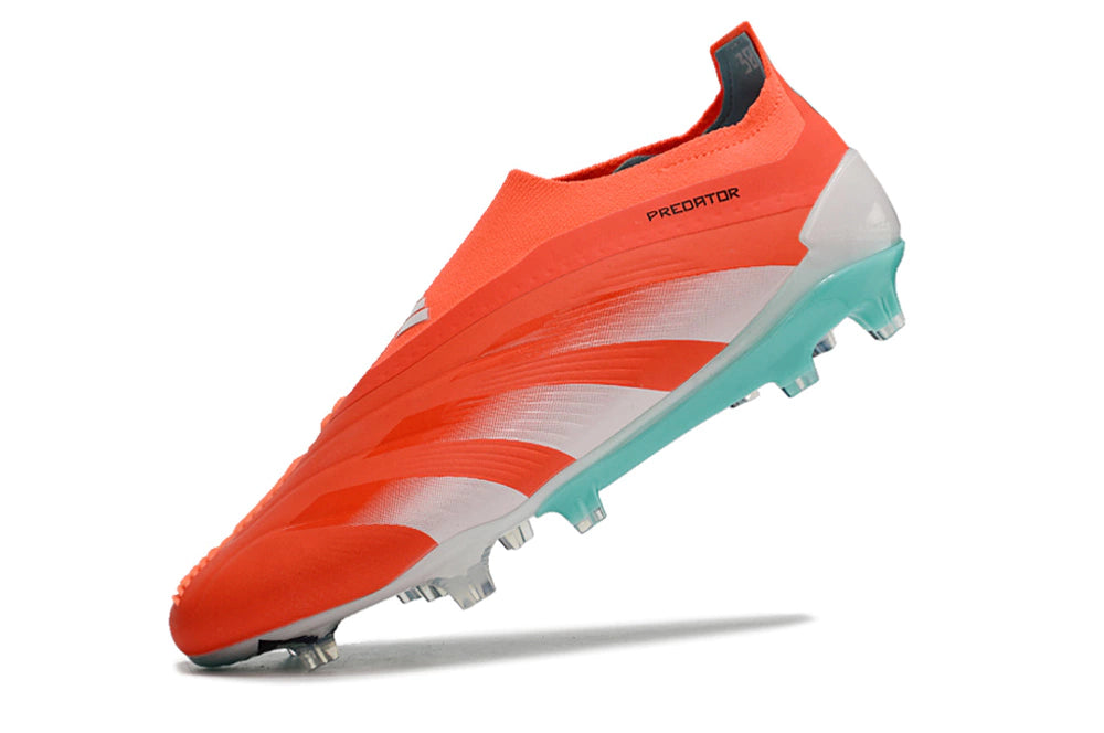 Chuteira Adidas Predstrike Elite Laceless Campo - Laranja/Branco