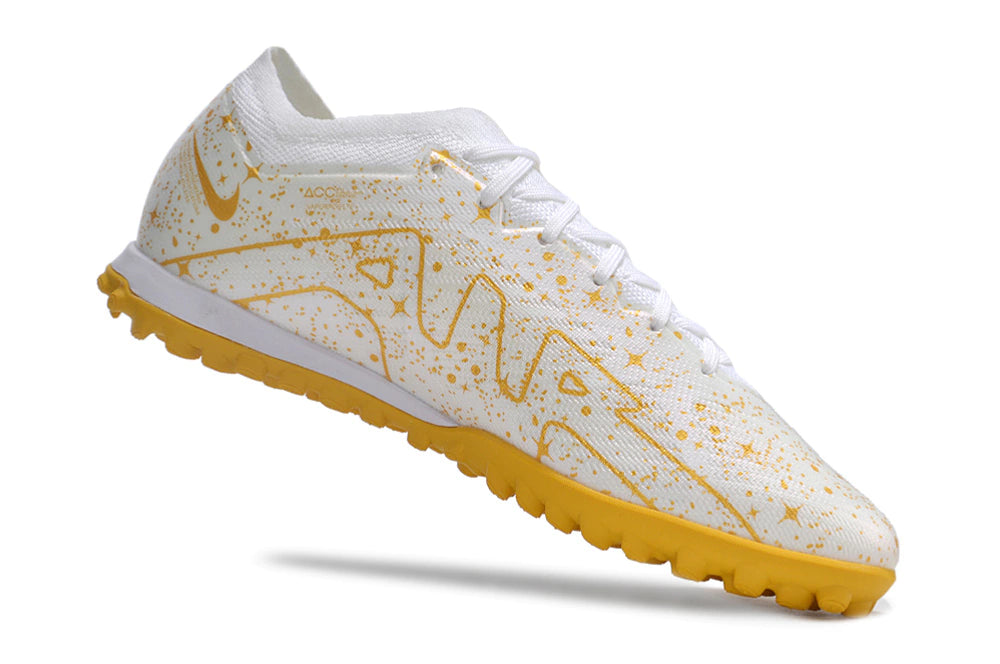 Chuteira Nike Mercurial Vapor 15 Elite Society - Branco/Dourado