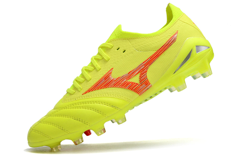 Chuteira Mizuno Morelia Neo 3 Campo FG - Amarelo/Vermelho