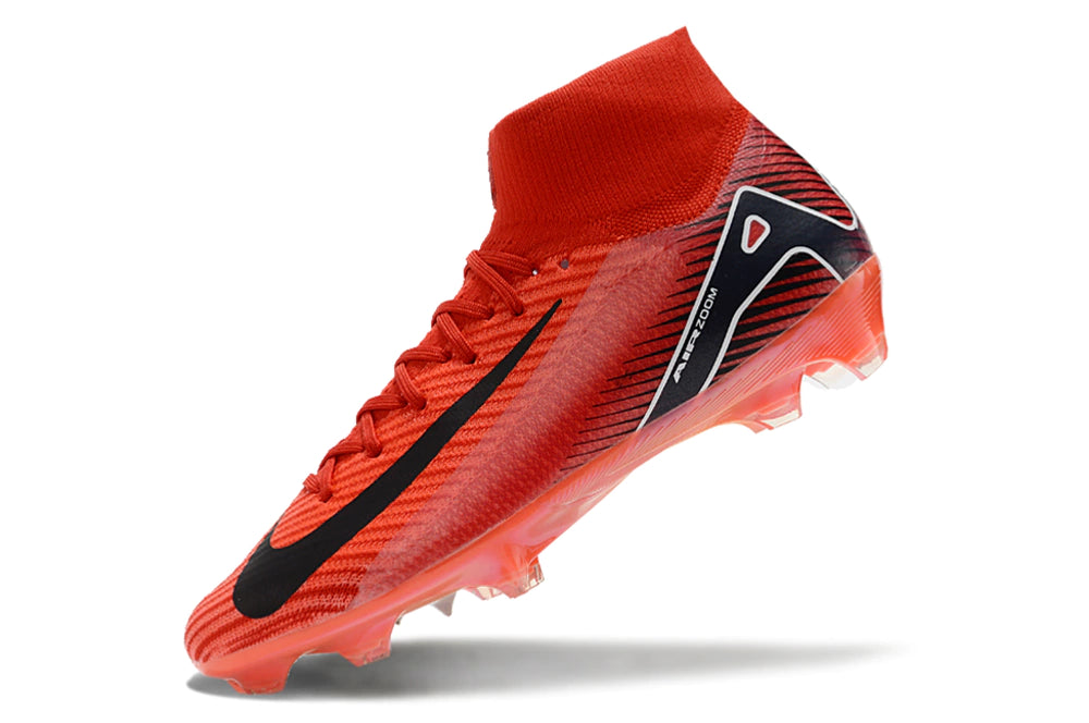 Chuteira Nike Air Zoom Mercurial Superfly 10 Elite Campo - Vermelho/Preto