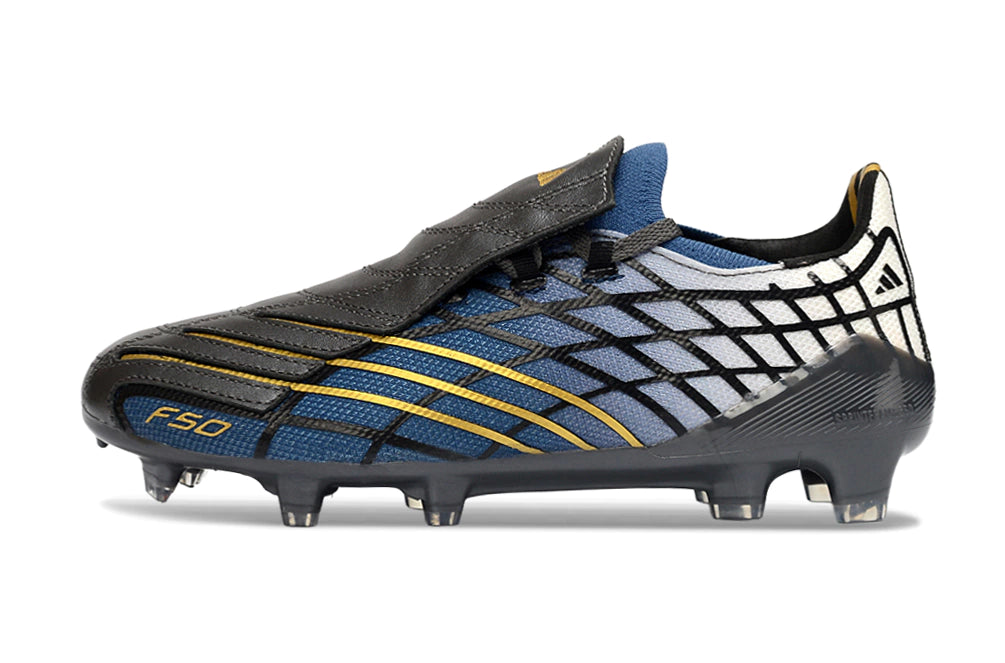 Chuteira Adidas F50 Spider FG - Preto/Azul