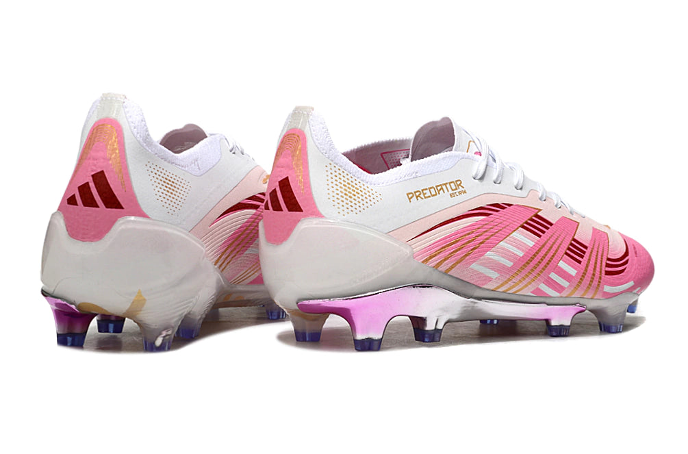Chuteira Adidas Predator Elite 25 Campo FG - Branco/Rosa