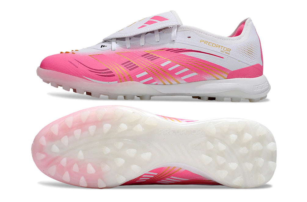 Chuteira Adidas Predator Tongue Elite 25 Society - Branco/Rosa