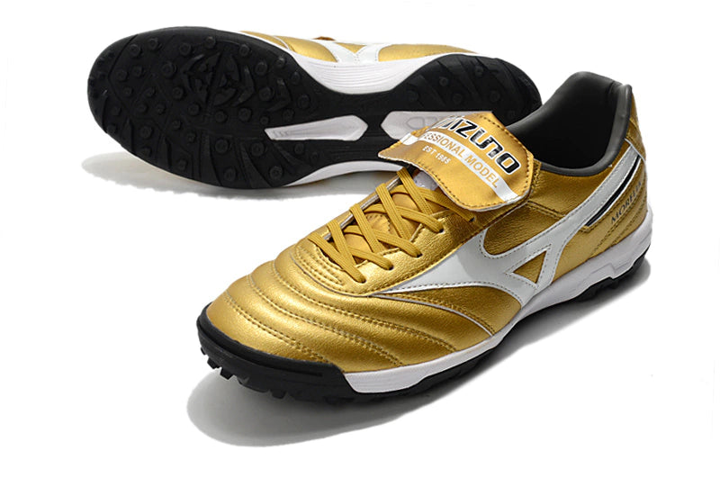 Chuteira Mizuno Morelia Neo 2 Society - Dourado