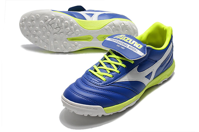 Chuteira Mizuno Morelia Neo 2 Society - Azul/Amarelo
