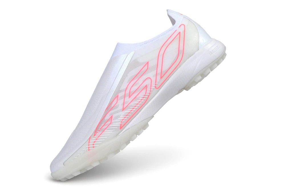 Chuteira Adidas F50 Hyperfast Laceless TF - Branco