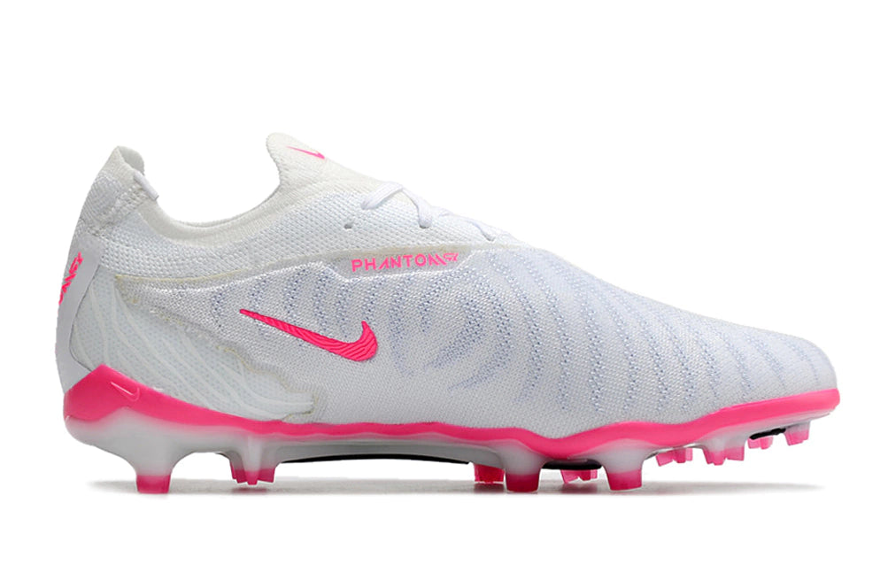 Chuteira Nike Campo Phantom GX Elite FG - Branco/Rosa