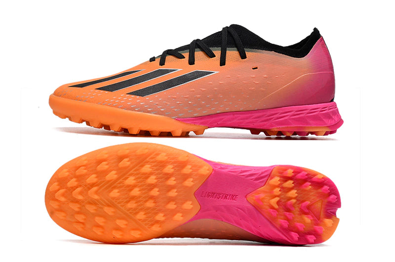 Chuteira Adidas X Speedportal.1 Society TF - Rosa/Preto
