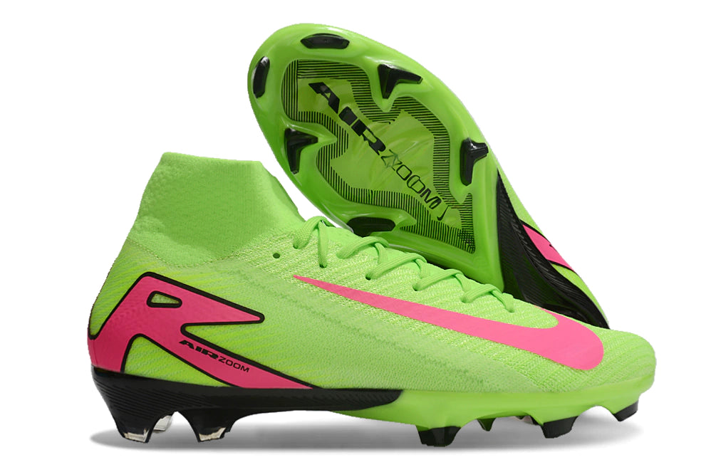 Chuteira Nike Mercurial Superfly 10 Elite Campo - Verde/Preto/Rosa