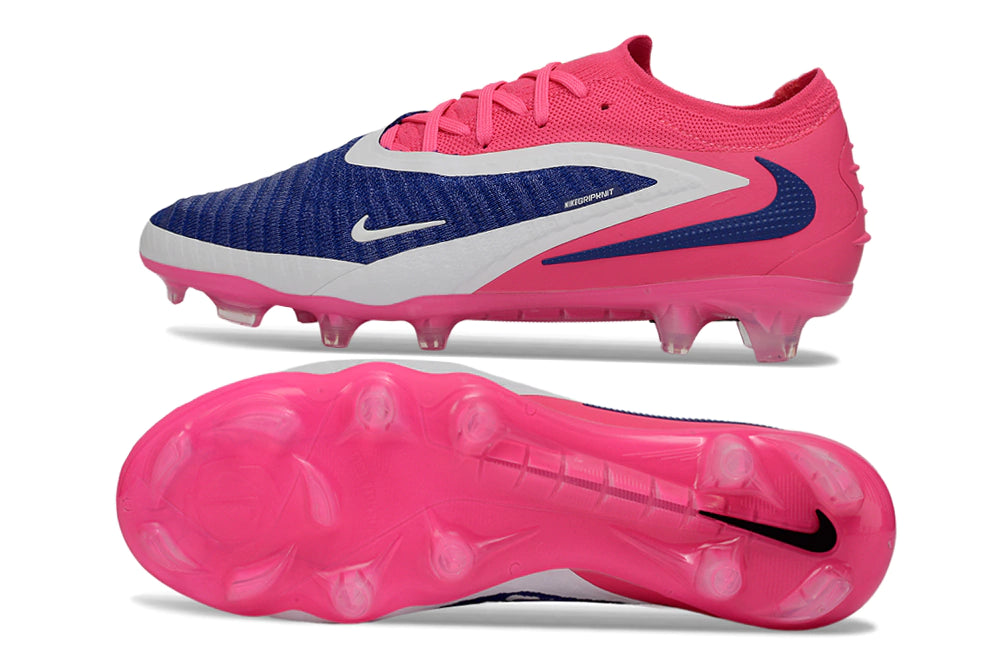 Chuteira Campo NIKE Phantom 6 Elite FG - Rosa/Azul