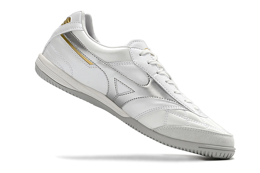 Chuteira Mizuno Morelia Sala Futsal - Branco/Prata