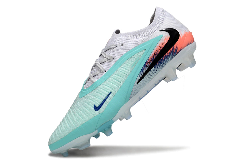 Chuteira Campo NIKE Phantom 6 Elite FG - Branco/Azul