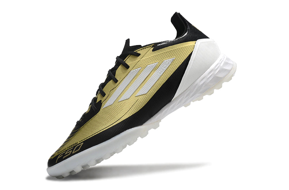 Chuteira Adidas X F50 Pro Society - Preto/Branco/Dourado