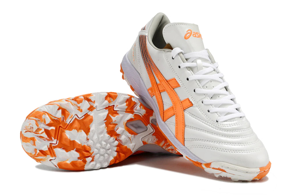 Chuteira Asics Japan Society - Branco/Laranja/Prata