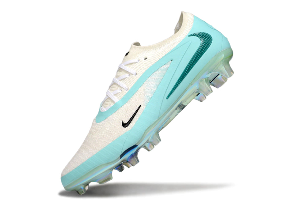 Chuteira Campo NIKE Phantom 6 Elite FG - Branco/Azul