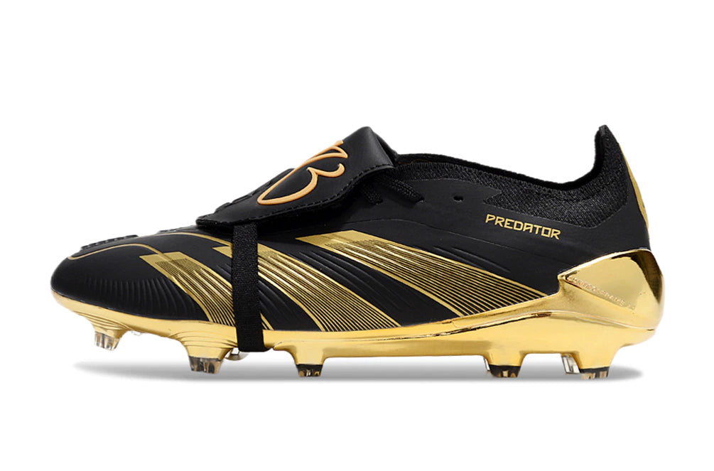 Chuteira Adidas Predstrike Elite Campo - Preto/Dourado