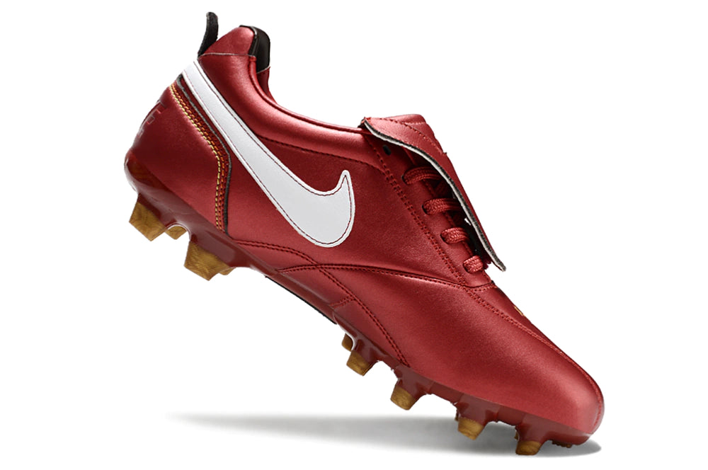 Chuteira Nike Tiempo Legend 10R Elite Campo - Vermelho/Branco