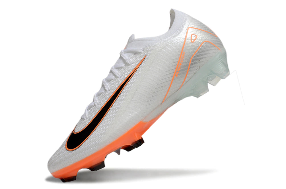 Chuteira Nike Air Zoom Mercurial Vapor 16 Elite FG - Branco/Laranja