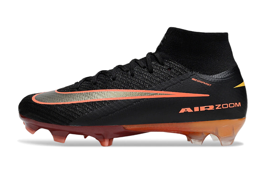 Chuteira Nike Air Zoom Mercurial Superfly 10 Elite Campo - Preto/Laranja