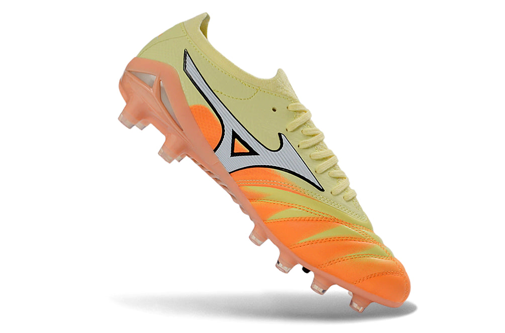Chuteira Mizuno Morelia Neo 4 Campo - Amarelo/Laranja