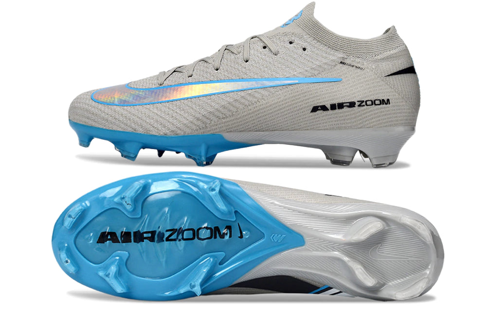 Chuteira Nike Air Zoom Mercurial Vapor 16 Elite FG - Branco/Azul