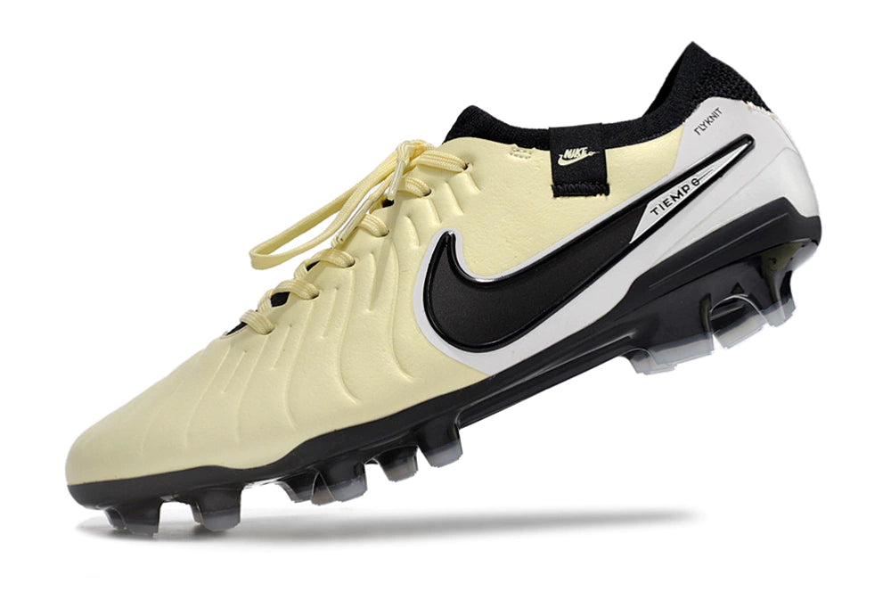 Chuteira Nike Tiempo 10 Elite Campo FG - Bege/Preto