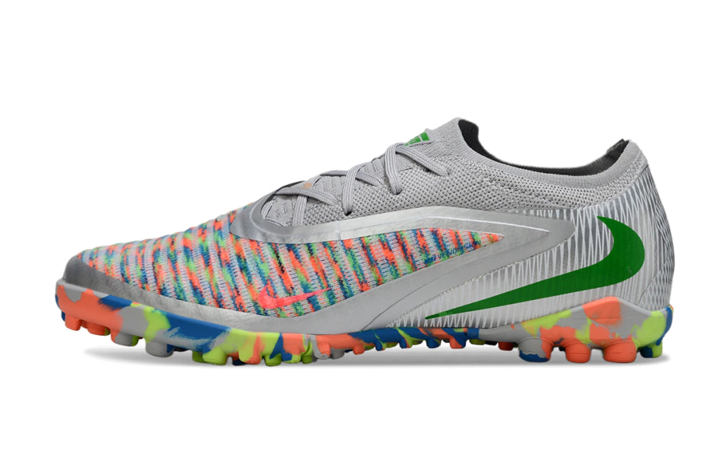 Chuteira Nike Phantom ReactX 6 Pro Society TF - Prata