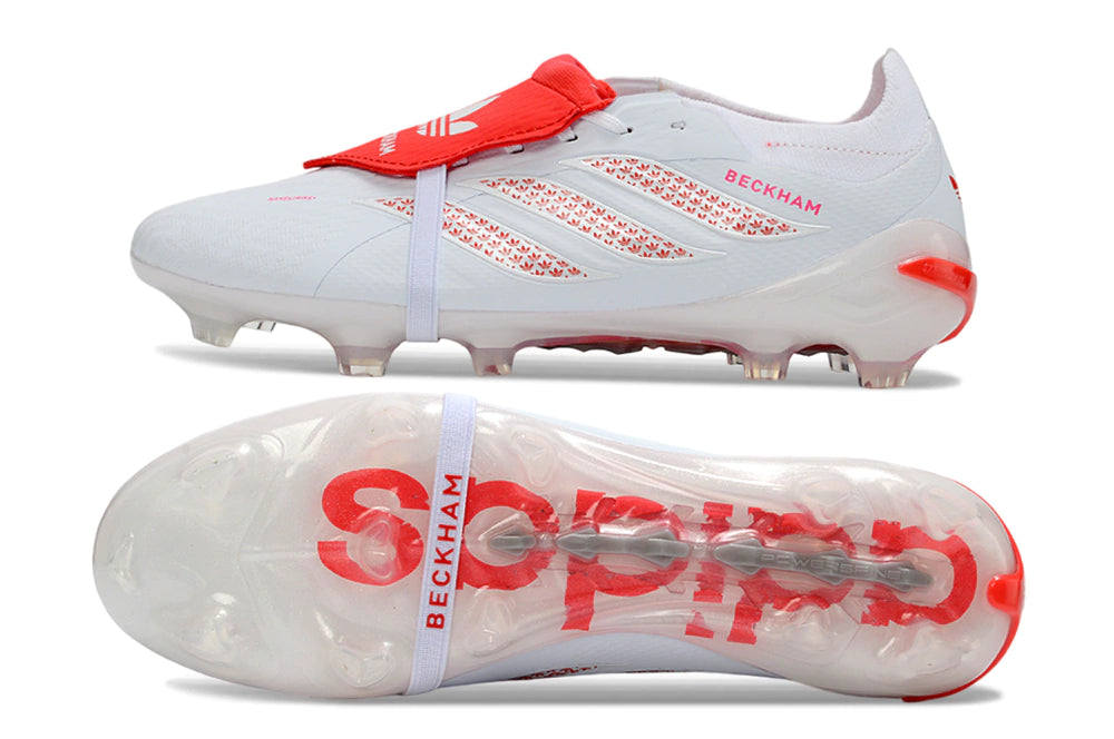 Chuteira Adidas Predator Tongue 26 Elite FG - Branco