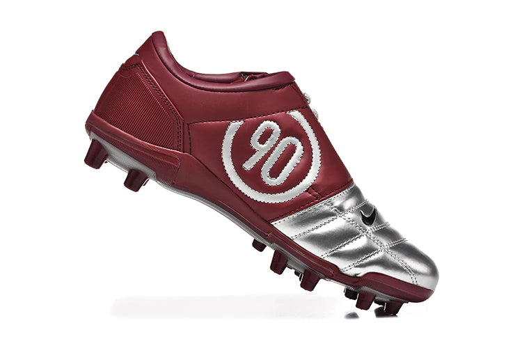Chuteira Nike Total 90 Campo - Prata/Vermelho