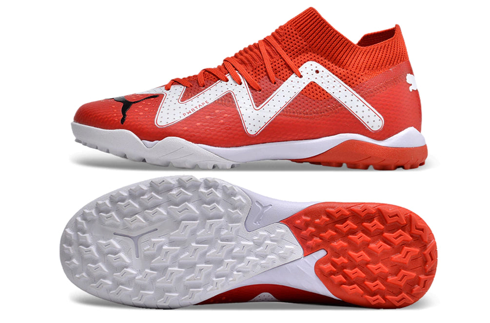 Chuteira Puma Future Match Society TF - Vermelho/Branco