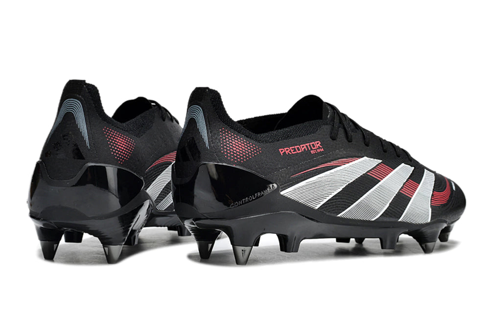 Chuteira Adidas Predator Elite SG - Preto/Branco/Vermelho