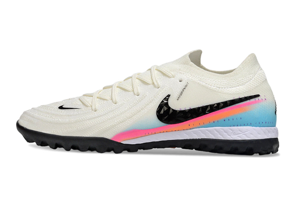 Chuteira Nike Phantom GX 2 Elite Society TF - Branco/Azul