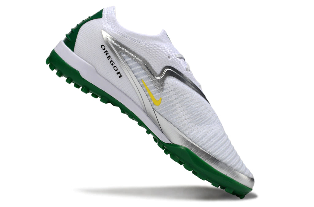 Chuteira Nike Phantom 6 Elite Society TF - Prata/Verde