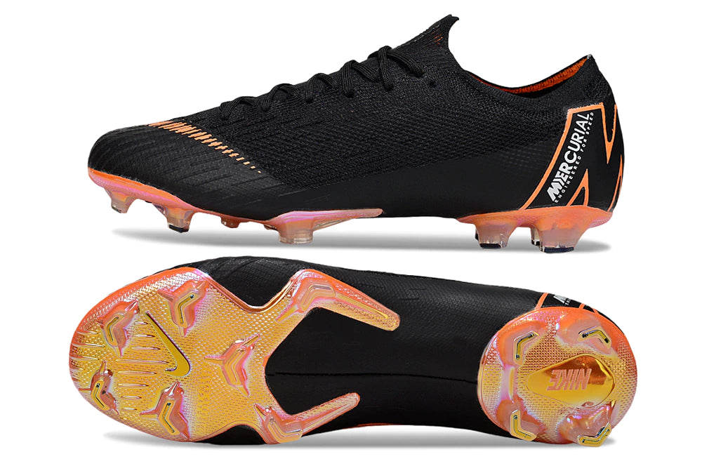 Chuteira Nike Air Zoom Mercurial Vapor 16 Elite FG - Preto/Laranja
